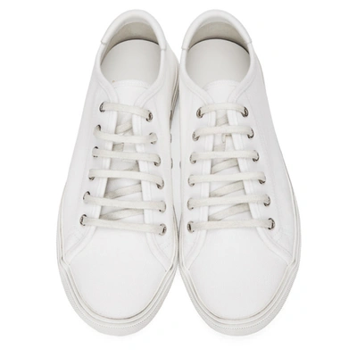 Shop Saint Laurent White Malibu Sneakers In 9030 White