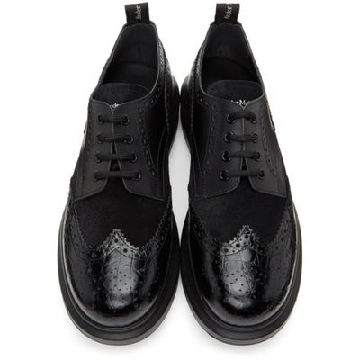 Shop Alexander Mcqueen Black Hybrid Oversized Brogues In 1000 Black