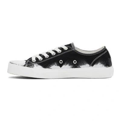 Shop Maison Margiela Black & White Vandal Tabi Sneakers In Black Base/