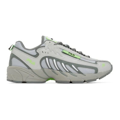 Shop Msgm Grey Fila Edition Low-top Sneakers In 96 Grey