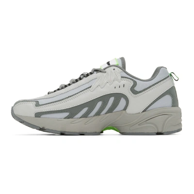 Shop Msgm Grey Fila Edition Low-top Sneakers In 96 Grey