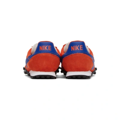 Shop Nike Orange Waffle Racer Sneakers In 800 Team Or