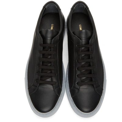 Shop Common Projects Black Ice Sole Achilles Low Sneakers In 7547 Black