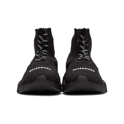 Shop Balenciaga Black Lace-up Speed 2.0 Sneakers In 1013black