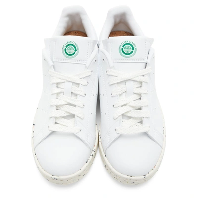 Shop Adidas Originals White Stan Smith Sneakers In Wht/grn