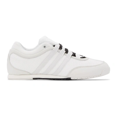Shop Y-3 White Boxing Sneakers In Wht/blk