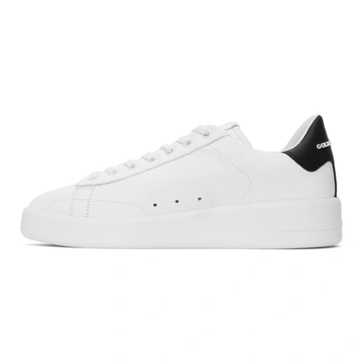 Shop Golden Goose White & Black Pure Star Sneakers In White/black