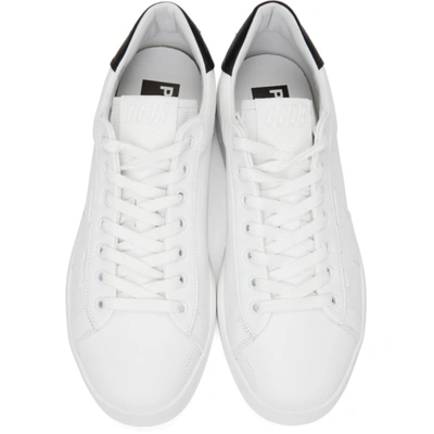 Shop Golden Goose White & Black Pure Star Sneakers In White/black