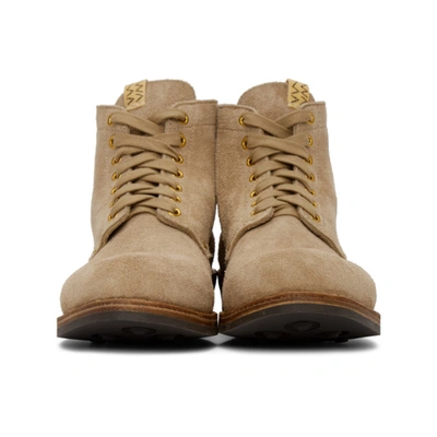 Shop Visvim Beige Brigadier Folk Boots In Sand