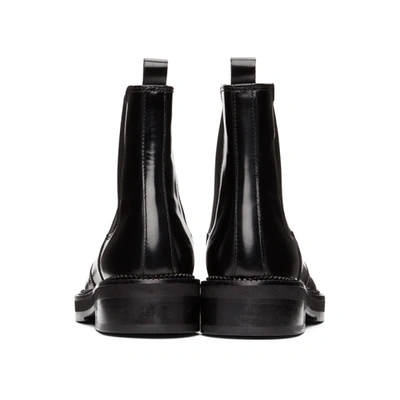 Shop Ami Alexandre Mattiussi Black Spazzolato Chelsea Boots In Black/001