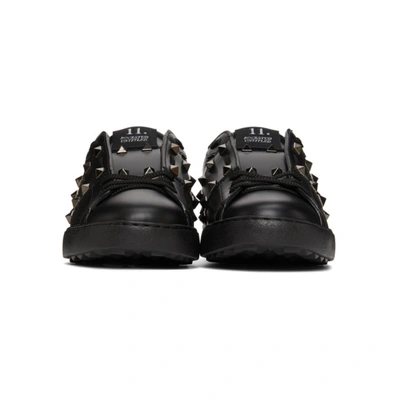 Shop Valentino Black  Garavani Rockstud Untitled Sneakers In 0no Nero/ne