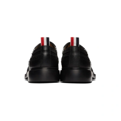 Shop Thom Browne Black 4-bar Contrast Classic Longwing Brogues In 001 Black