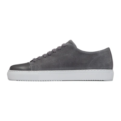 Shop Axel Arigato Grey Suede Cap-toe Sneakers In Drk Grey