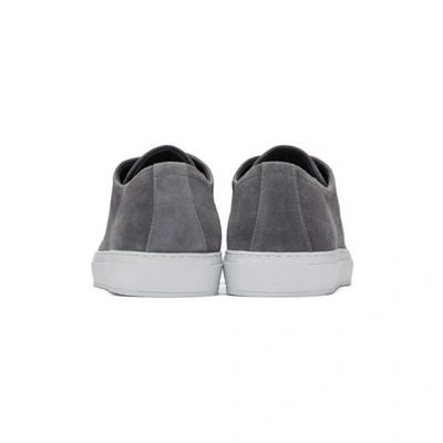 Shop Axel Arigato Grey Suede Cap-toe Sneakers In Drk Grey