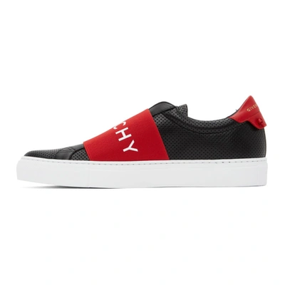 Shop Givenchy Black Webbing Urban Knots Slip-on Sneakers In 009-black/r