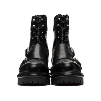 Shop Christian Louboutin Black Yetito Combat Boots In Bk01 Black