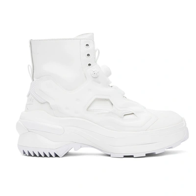 Shop Maison Margiela White Reebok Edition Tabi Instapump Fury Lo Sneakers In H8380 White