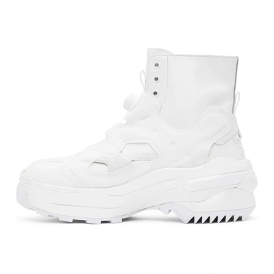 Shop Maison Margiela White Reebok Edition Tabi Instapump Fury Lo Sneakers In H8380 White