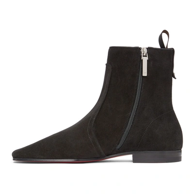 Shop Christian Louboutin Black Cardaboot Boots In Bk01 Black