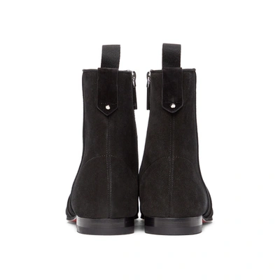 Shop Christian Louboutin Black Cardaboot Boots In Bk01 Black