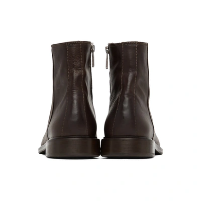 Ps By Paul Smith Brown Leather Billy Zip Boots | ModeSens