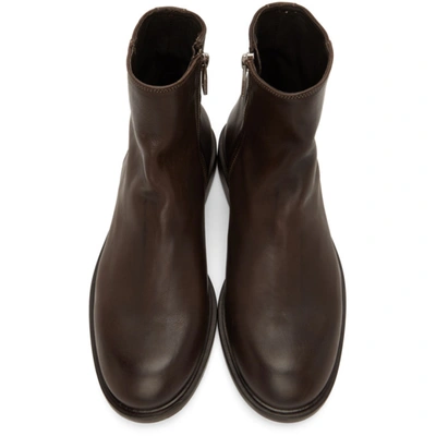 Shop Ps By Paul Smith Brown Zip Billy Boots In 69 Dkbro