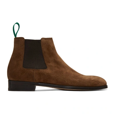Shop Paul Smith Brown Crown Chelsea Boots In 62 Tan