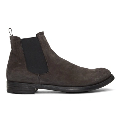 Shop Officine Creative Grey Hive 007 Chelsea Boots