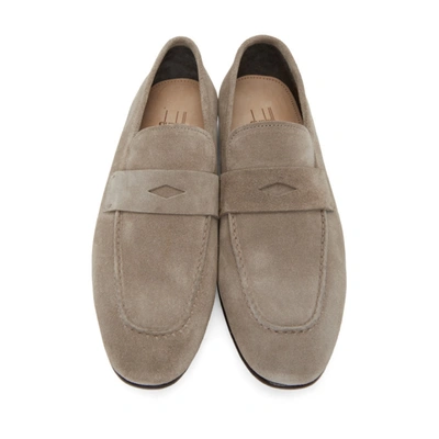 Shop Dunhill Beige Suede Soft Chiltern Loafers In 270 Stone