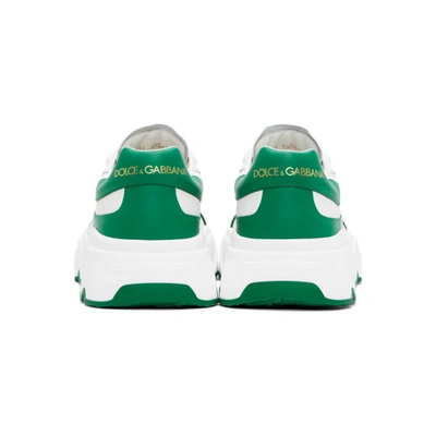 Shop Dolce & Gabbana Dolce And Gabbana White And Green Daymaster Sneakers In 8i174 Bimen