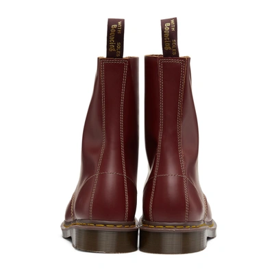 Shop Dr. Martens' Red 'made In England' Vintage 1490 Boots In Oxblood