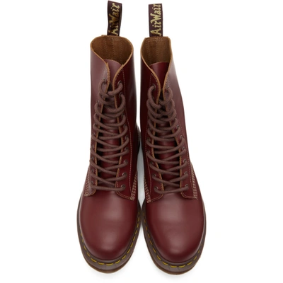 Shop Dr. Martens Red 'made In England' Vintage 1490 Boots In Oxblood