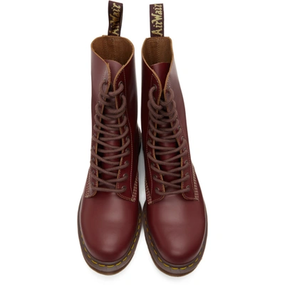 Shop Dr. Martens' Red 'made In England' Vintage 1490 Boots In Oxblood