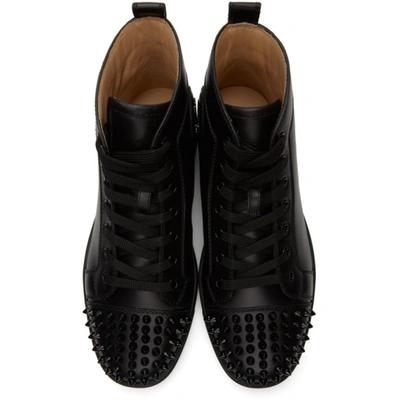 Lou spikes leather trainers Christian Louboutin Black size 40 EU in Leather  - 26903157