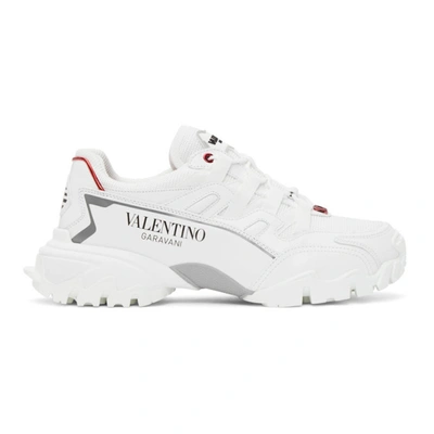 Shop Valentino White  Garavani Climbers Vlogo Sneakers In Kbm Bianco/