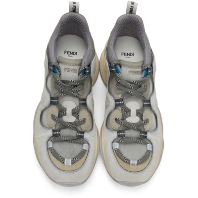 Shop Fendi Grey Ffluid Low-top Sneakers In F18s2 - Gre