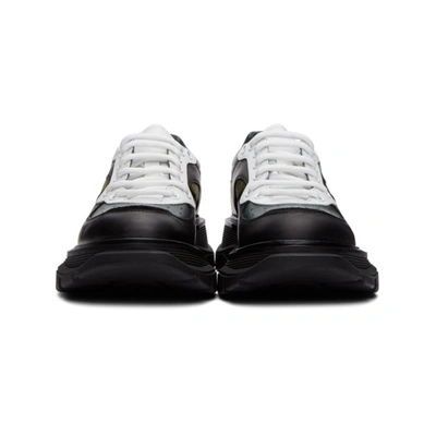 Shop Alexander Mcqueen Black & Green Tread Slick Sneakers In Forest/black/white