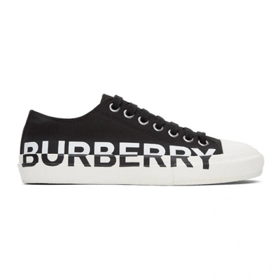 Burberry Black & White Larkhall M Logo Sneakers | ModeSens