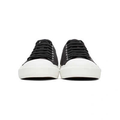Shop Burberry Black & White Larkhall M Logo Sneakers In Black / Opt