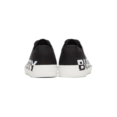 Shop Burberry Black & White Larkhall M Logo Sneakers In Black / Opt