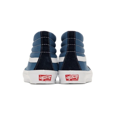 Shop Vans Navy Og Sk8 Skool-hi Lx Sneakers