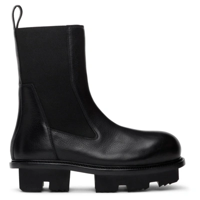 Shop Rick Owens Black Bozo Megatooth Chelsea Boots In 99 Blk