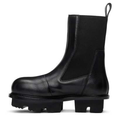 Shop Rick Owens Black Bozo Megatooth Chelsea Boots In 99 Blk