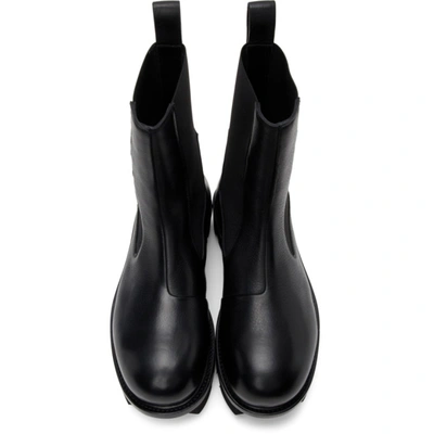 Shop Rick Owens Black Bozo Megatooth Chelsea Boots In 99 Blk