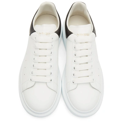 Shop Alexander Mcqueen White & Black Oversized Sneakers In 9061 White