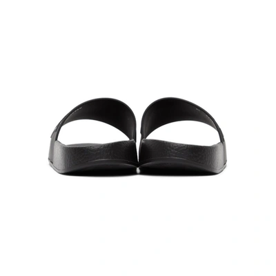 Shop Valentino Black  Garavani 'vltn' Slides In N01 Nero/ne