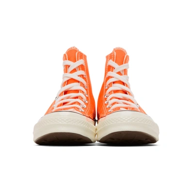 Shop Converse Orange Chuck 70 High Sneakers In Total Orang