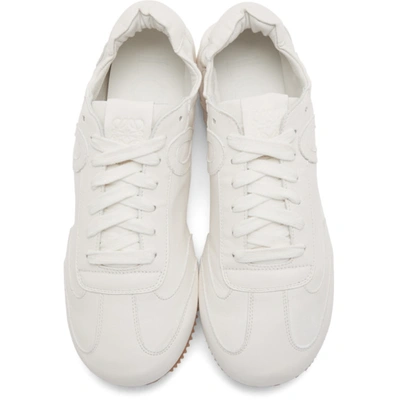 Shop Loewe White Ballet Runner Sneakers In 2100 White