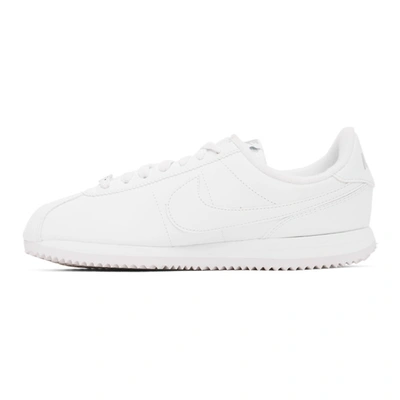 Shop Nike White Cortez Basic Sneakers In 110 White/w