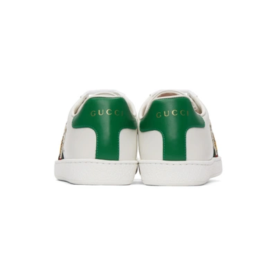 Shop Gucci White Disney Edition Donald Duck Ace Sneakers